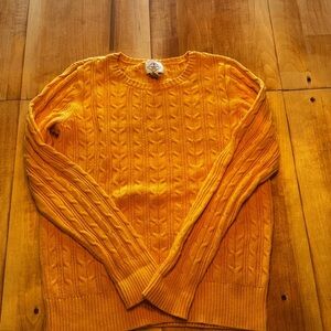 St. John's Bay Vibrant Orange‎ / Mustard Yellow Crewneck Sweater